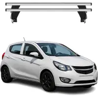 Menabo Dachträger Grundtäger für Opel Karl 2015-2019 50kg Aluminium Silber 2 tlg