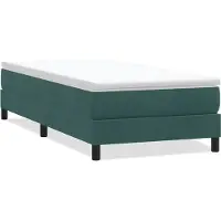 Syfax Boxspringbett ohne Matratze Dunkelgrün 80x210 cm Samt