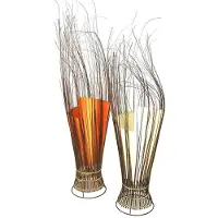 SIMANDRA Deko-Leuchte Stimmungsleuchte asiatische Lampe Stehleuchte Tischleuchte Tischlampe Bali Asia Zweige 80 cm, weiß