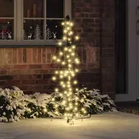 vidaXL "Schlussverkauf" Weihnachtsbaum - Tannenbaum - Kunstbaum moderne - mit 100 LEDs Warmes Weiß 120 cm Rattan C13054