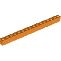 LEGO 10 Stück 2465 Stein Brick 1x16 Part Basic Steine 10 Orange