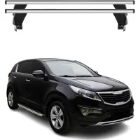 Menabo Dachträger Grundtäger für Kia Sportage SL 2010-2015 50kg Alu Silber 2 tlg