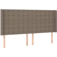 Syfax Kopfteil mit Ohren Taupe 163x16x118/128 cm Stoff