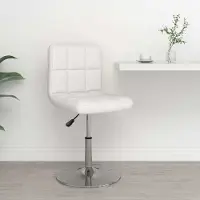vidaXL "2026 Promotion" Barhocker Weiß Kunstleder - Barhocker CC18731