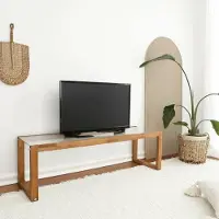Dmora TV-Schrank Astrea 130x40x40 cm Braun mit Regal