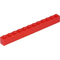 LEGO 50 Stück 6112 Stein Brick 1x12 Part Basic Steine 50 Rot