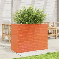 vidaXL "Dezember-Aktion" Pflanzkübel Wachsbraun 90x40x68,5 cm - Massivholz Kiefer - Beete LL313