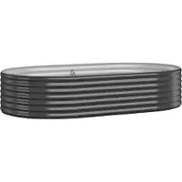 vidaXL Hochbeet Verzinkter Stahl 175x100x36 cm Anthrazit
