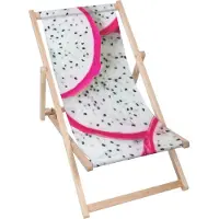 Dreamroots Liegestuhl klappbar Holz, Buchenholz bis zu 130 kg, Sonnenliege klappbar mit 3-stufiger Neigungsregulierung der Rückenlehne, Dragon Fruit