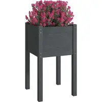 vidaXL "2026 Aktion"Pflanzkübel/Garten-Hochbeet - CLORIS - Pflanzkasten - Grau 40x40x70 cm Massivholz Kiefer - DEMöbel2179740