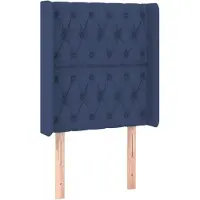 Syfax Kopfteil mit Ohren Blau 83x16x118/128 cm Stoff