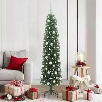 vidaXL "Schlussverkauf" Künstlicher Weihnachtsbaum(1 pc) - Kunstbaum/Tannenbaum - mit 300 LEDs mit Ständer Grün 180 cm C7291