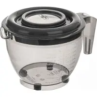Orion Küchenschüssel Rührschüssel Quirltopf mit Spritzschutz-Deckel Maßeinteilung Henkel robust lebensmittelecht 2,5l