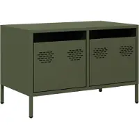 vidaXL TV-Schrank Olivgrün 68x39x43,5 cm Kaltgewalzter Stahl