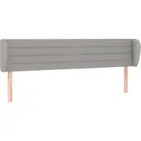 Syfax Kopfteil mit Ohren Hellgrau 163x23x78/88 cm Stoff