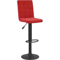 vidaXL "Winterschlussverkauf "Barhocker 2er Set - CLORIS - Barstuhl - Optimal Komfort, Weinrot Samt - 40 x 52 x (102,5-124,5) cm - NeuMöbel1168329