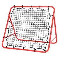 HENGDA Fußball Rebounder Kickback Tor Rückprallwand Fußballtraining Metallrohr + PE Gewebe 103 x 100 cm