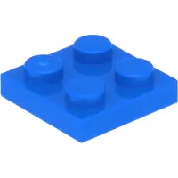 LEGO 2x2 Platten 3022 - 100 Stück Blau