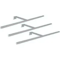 Kalb Material für Möbel kalb | LED Schrankbeleuchtung Schwebetür Aufbauleuchte silbergrau 600mm 3er Set neutralweiß