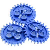 LEGO 3x Technic Zahnrad z24 blau Zahnräder Zähne Rad Technik 3648