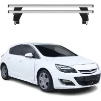 Omac Menabo Dachträger Grundtäger für Opel Astra J 2009-2015 50kg Alu Silber 2 tlg