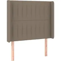 Syfax Kopfteil mit Ohren Taupe 103x16x118/128 cm Stoff