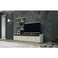 AEA Wohnwand Design Wandregal TV-Ständer Wandschrank Wohnzimmer Holz Einrichtung