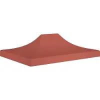 Syfax Partyzelt-Dach 4x3 m Terrakotta-Rot 270 g/m²