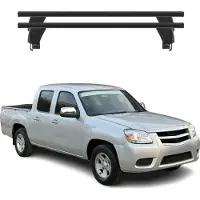 Menabo Dachträger Grundtäger für Mazda BT-50 2011-2020 ABE Aluminium Schwarz 2x