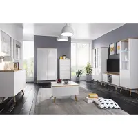 AEA Hochglanz Wohnwand Schrankwand Wohnzimmer RTV Vitrine Sideboard Wohnwände Holz