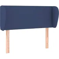Syfax Kopfteil mit Ohren Blau 103x23x78/88 cm Stoff