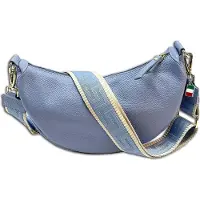 Florence Leder Tasche Umhängetasche Citytasche hellblau OTF823F