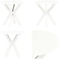vidaXL Bistrotisch Weiß Ø70 cm Kunststoff - Gartentisch - Gartentische - Bistrotisch - Bistrotische