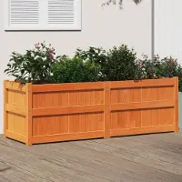 Prolenta Maison Exclusive - Pflanzkübel Wachsbraun 150x50x50 cm Massivholz Kiefer
