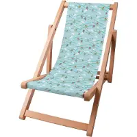 Dreamroots Kinder Liegestuhl klappbar Holz,bis zu 130 kg, Sonnenliege klappbar mit 3-stufiger Neigungsregulierung der Rückenlehne, Bear in the Plane