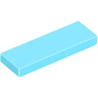 LEGO 1x3 Fliesen 63864 - 250 Stück Mittleres Azurblau