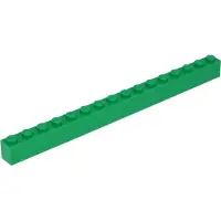 LEGO 50 Stück 2465 Stein Brick 1x16 Part Basic Steine 50 Grün