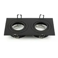 EDO Deckenstrahler Einbaustrahler CERI 2 SQ Black IP20 quadratisch schwarz doppelt EDO777475