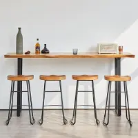 Muxing 4er Set Barhocker – Gastronomiemöbel, Massivholz-Hocker, Esshocker, Hohe Hocker – geeignet für Restaurant und Esstisch 42×32×75 cm /SMJBZ-D/