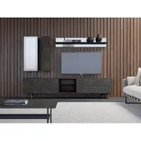 AEA Wohnwand Modern TV-Ständer Hänge Vitrine Luxus Wandregal Wohnzimmermöbel