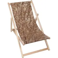 Dreamroots Liegestuhl klappbar Holz, Buchenholz bis zu 130 kg, Sonnenliege klappbar mit 3-stufiger Neigungsregulierung der Rückenlehne, Brown Boho