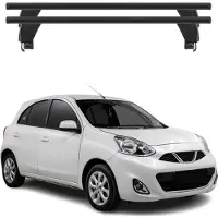 Menabo Dachträger Grundtäger für Nissan Micra 2017-2025 50kg Alu Schwarz 2 tlg