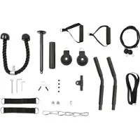 StarTech.com Seilzug Trainingssystem Heimfitness - Kabelzug Pulley Set für Krafttraining - Latzug & Zugseil - Manuell - Max. 120 kg Belastung - Arme & Brust - Schwarz