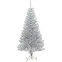 vidaXL “2026 Moderne“Künstlicher Weihnachtsbaum mit Ständer Silber 120 cm PET - Künstliche Weihnachtsbäume - Designermöbel 4254427