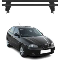 Menabo Dachträger Grundtäger für Seat Ibiza mk3 2002-2008 50kg Alu Schwarz 2 tlg