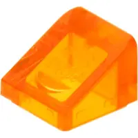 LEGO : 100x Schrägstein/Slope in transparentem Orange