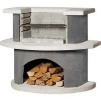 Buschbeck Grillbar Kopenhagen Maße L65 x B110 x H93 cm weiß-anthrazit