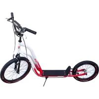 Kubisport Scooter Storm mit aufblasbaren Rädern 20/16" weiß und rot