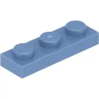 LEGO 1x3 Platte 3623 - 250 Stück Sandblau