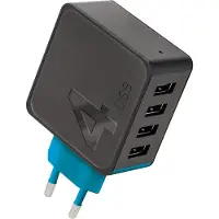 Forever Netzladegerät Stecker 4x USB Anschluss Netzteil Adapter USB Port 4,8A